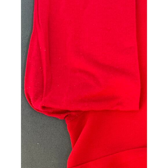 MICHAELMicharl Kors Red Layered long Sleeve V Neck Blouse Med Pre-Owned - Picture 7 of 10